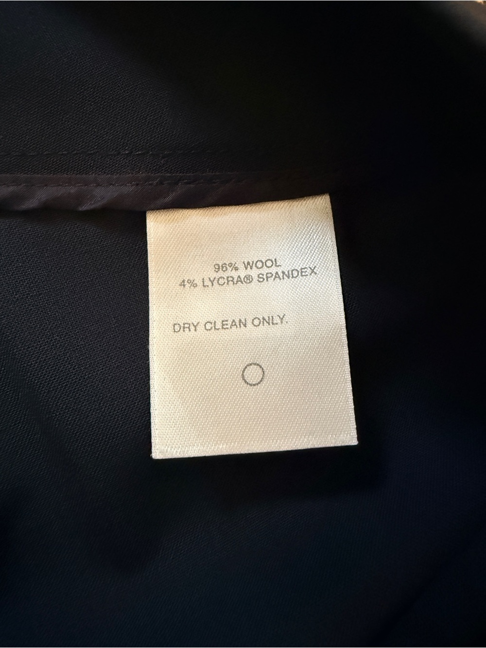 Classiques Entier Black Cropped Wool Slacks Size 4 Lightweight Wide Leg - Picture 7 of 7